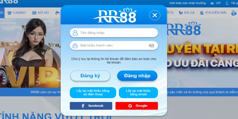 Hướng dẫn cách đăng nhập tại sân chơi RR88